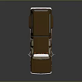 Brown Extended Truck With Multiple Doors Roof Lights And Chrome Trim On Shiny Floor