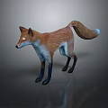 Game And Movie Character 3D Fox With Brown Fur White Glowing Eyes And Bushy Tail