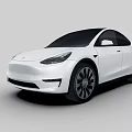 Sleek White Tesla Sedan With Black Windows And Modern Alloy Wheels Exterior Design