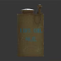 Vintage Metal Oil Can With Chain Lid And I.V.R. OIL N.L.G. Label