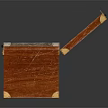 Open Brown Wooden And Light Gray Textured Boxes With Metal Latches
