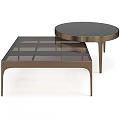 Modern Coffee Tables With Glass Top And Metal Frame In Black And Brown Minimalist Design