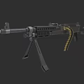 High Quality Military Machine Gun With Tripod Stand And Ammunition Belt