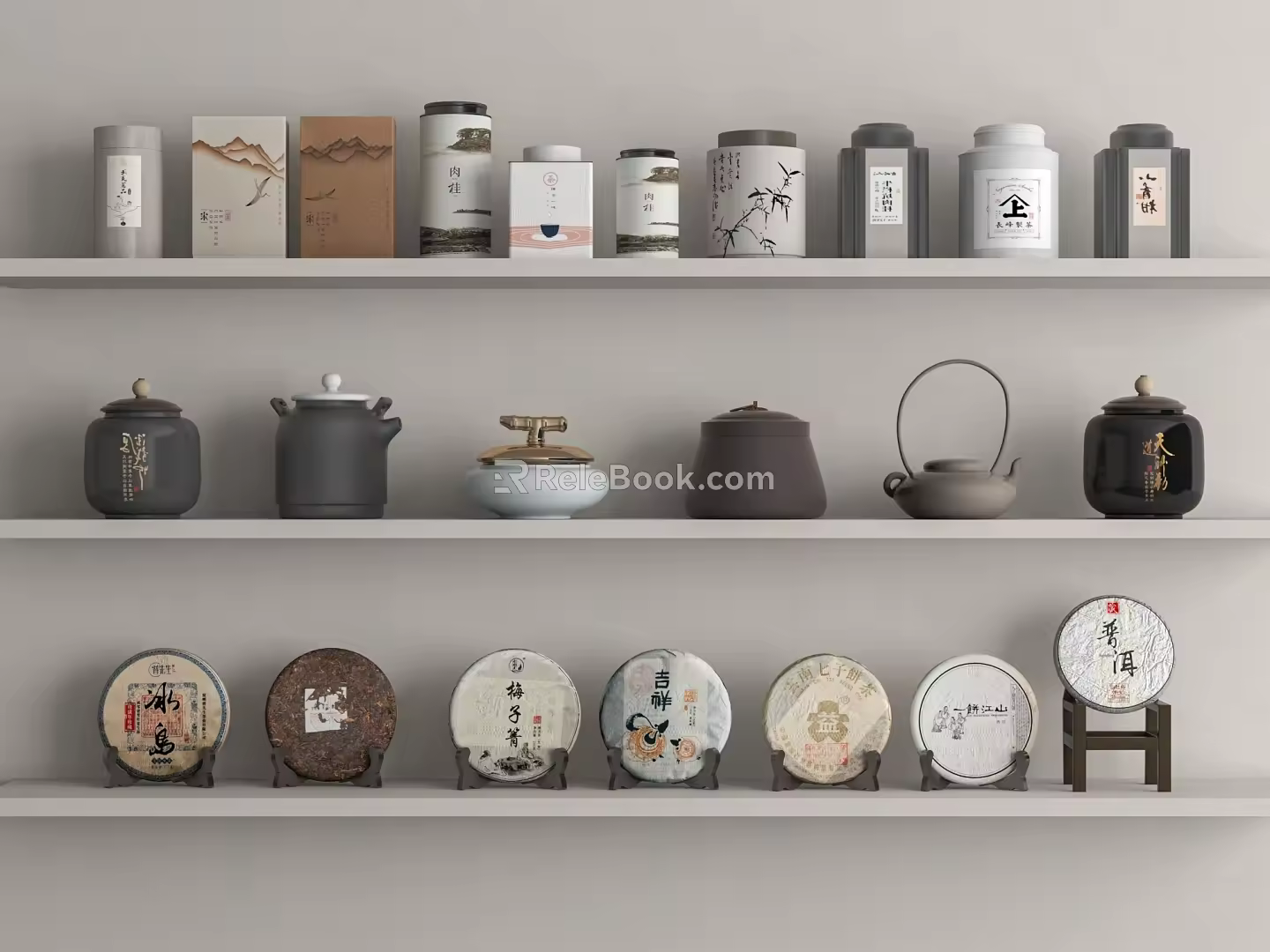 New Chinese Tea Set 3d model