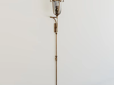 Unique shaped Wall Lamp With Metal Frame And Glass Shade For Indoor Decoration 3d model