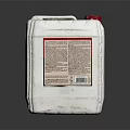 Industrial Equipment White Plastic Barrel With Red Lid And Product Label