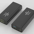 Black Portable Power Banks With Dual USB Charging Ports For Mobile Digital Devices