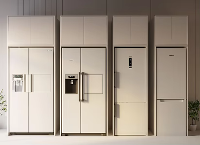 Modern refrigerator 3d model