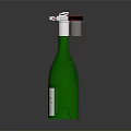 Green Wine Saver Pump Bottle With White Nozzle And Red Handle Design