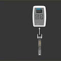 White Digital Health Monitoring Device With LCD Display And Probe For Home Use