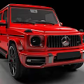 Red Mercedes Benz G Class SUV With Sleek Exterior Design