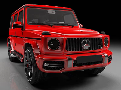 Red Mercedes Benz G Class SUV With Sleek Exterior Design 3d model