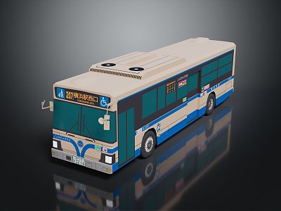 Hyundai Bus Large Bus CMB Medium Van 3d model