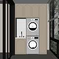 Modern Balcony Balcony Cabinet Washing Machine Cabinet 3d model