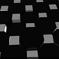 Creative Black And White Hexagon Pattern Background Wall Decorative Design Ideas 3d model