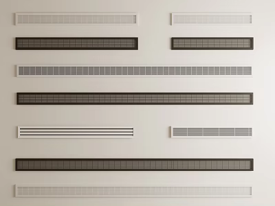Different Styles and Designs of Air Conditioner Vents for Home Interior Use 3d model