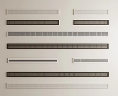 Different Styles and Designs of Air Conditioner Vents for Home Interior Use 3d model