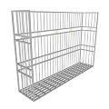 Rectangular Metal Wire Storage Cage With Grid Structure And Multi Layer Design 3d model