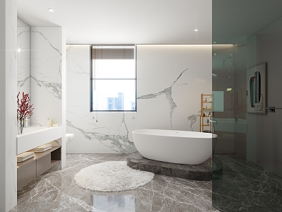 Light Luxury Bathroom Bathtub model