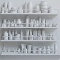 Various Home Laundry and Daily Use Products Displayed on Organized Shelves