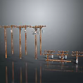 Wooden Multi Layer Furniture With Different Heights And Hanging Hooks For Storage