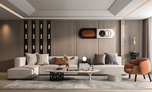 modern living room 3d model