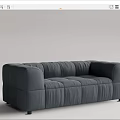 Modern Sectional Sofa With Light And Dark Upholstered Fabric For Comfortable Seating 3d model