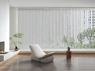 Modern venetian blinds dream curtain leisure sofa 3d model