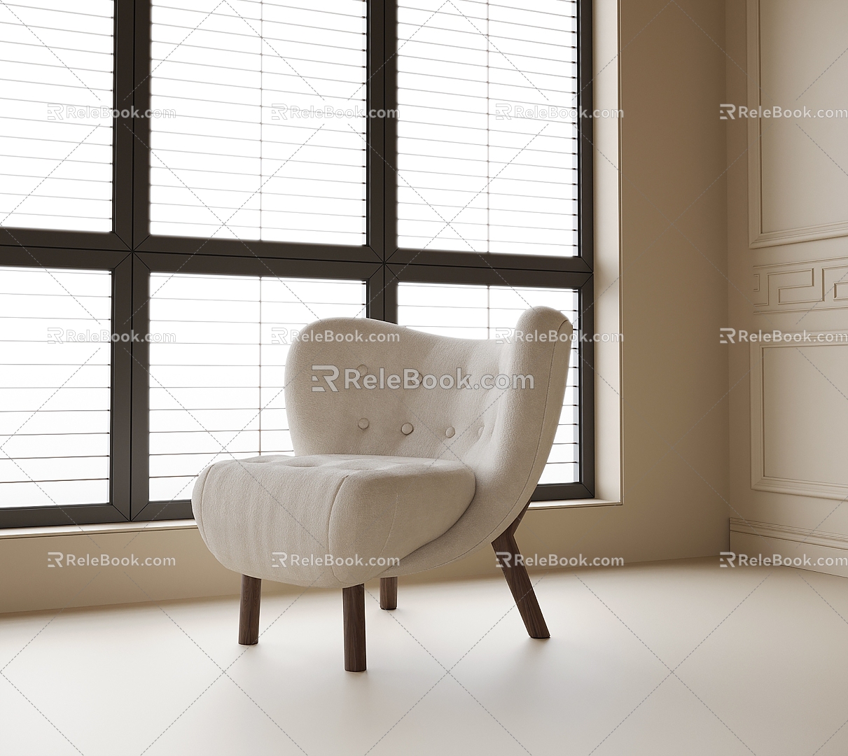 Leisure Chair Single Chair Single Sofa Sofa Stool 3d model