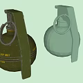 Green And White Fragmentation Hand Grenade M17 Model Design Features