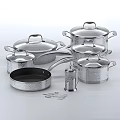 Stainless Steel Cookware Set With Pots Pans Lids And Kitchen Utensils