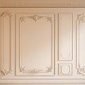 Elegant Cream Colored Wall Paneling With Ornate Carvings And Classical Design