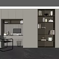 Modern bookcase 3d model