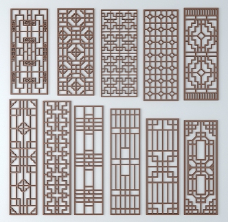 Chinese Partition Ancient Pattern 3d model