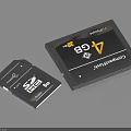 Essential Digital Memory Cards Including SD And CompactFlash With 8GB 4GB Storage 3d model