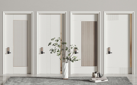 Modern swing door 3d model