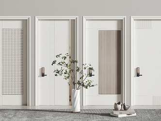 Modern swing door 3d model