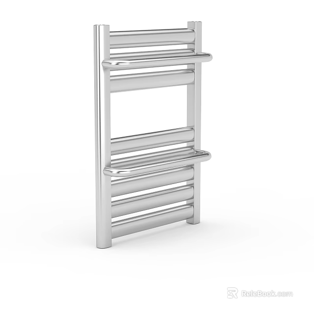 Modern Stainless Steel Storage Cabinet With Multiple Shelves And Sleek Design For Home 3d model 