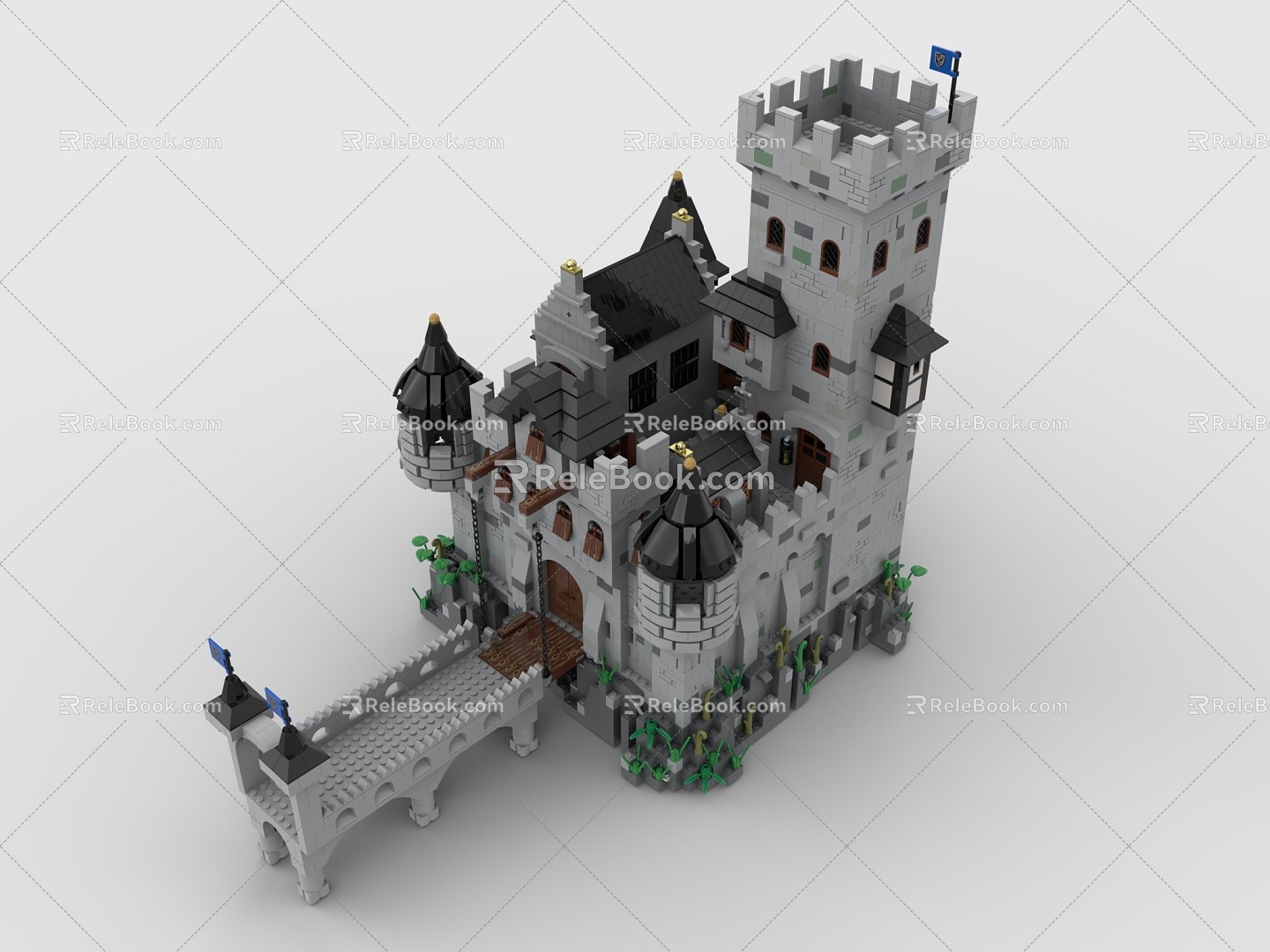 Lego Toys Castle Building House Villa Clone City Kingdom 3d model