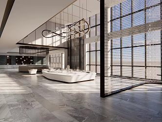 Modern Sales Office Sales Office Interior 3d model