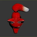 Cartoon Red Fox Game and Movie Character With White Belly Black Ears and Tail Tip