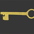 Unique Rustic Key Inspired Silver Jewelry Piece With Vintage Design