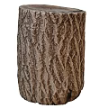 Stone Wood Stumps With Natural Bark Texture For Rustic Home Decoration