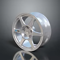 High Quality Silver Multi Spoke Automotive Alloy Wheel with Shiny Surface by ENKEI