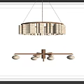 Nordic multi-head ring chandelier 3d model