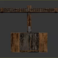 Traditional Wooden Household Item With Rustic Crossbar Structure For Daily Use