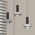 Modern Minimalist Pendant Lights Geometric Design Black Gold Metallic And Speckled Shades With Light Shadows