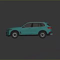 Teal BMW SUV with Panoramic Sunroof Modern Exterior Design And Sleek Body