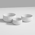 Decorative Ornament Set With Blue Ceramic Bowls In Various Sizes For Home