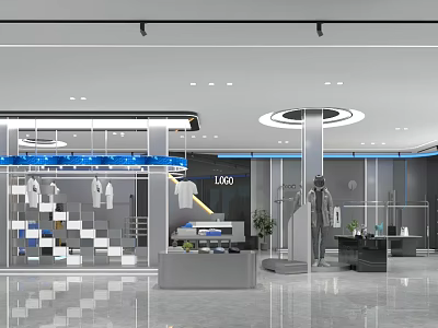 Modern Clothing Store 3d model